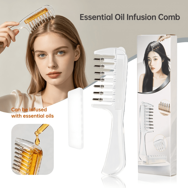 Hair Care Essence - Transparent Essential Oil Infusion Hair Comb