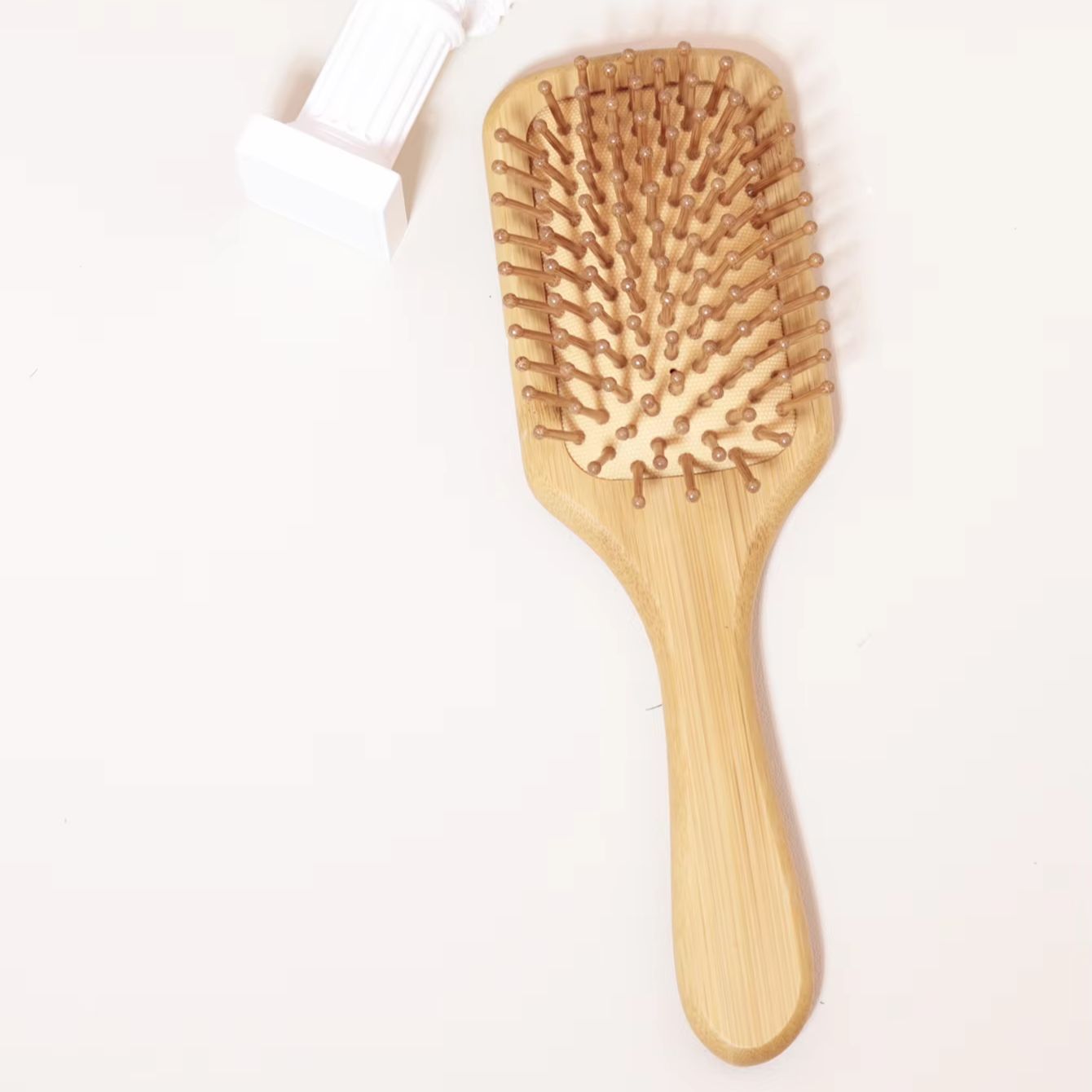Natural bamboo wooden air cush - Bamboo Hair Brush review and price