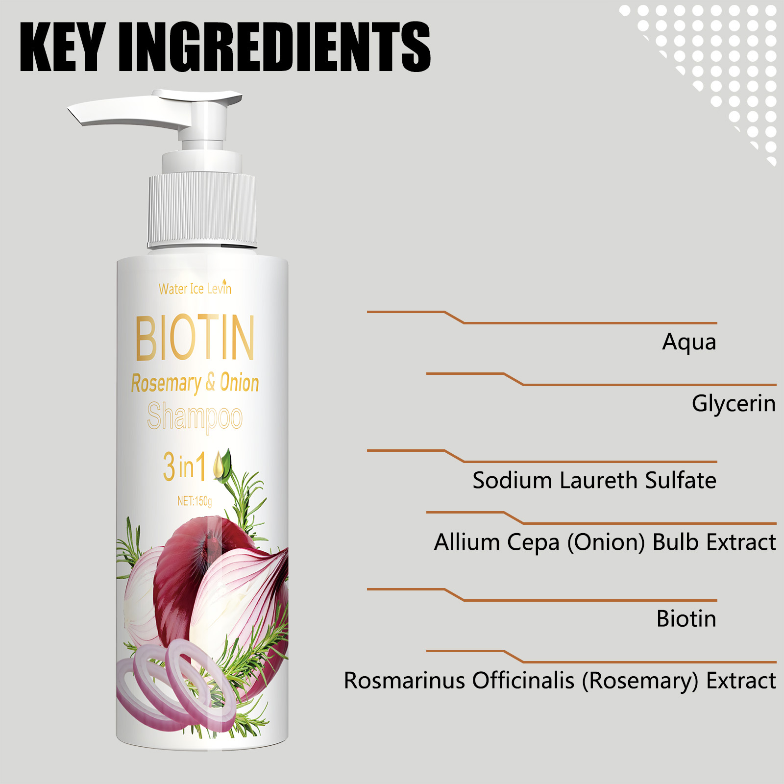 Biotin Rosemary & Onion 3 in 1 - Biotin Shampoo Thickening review and price