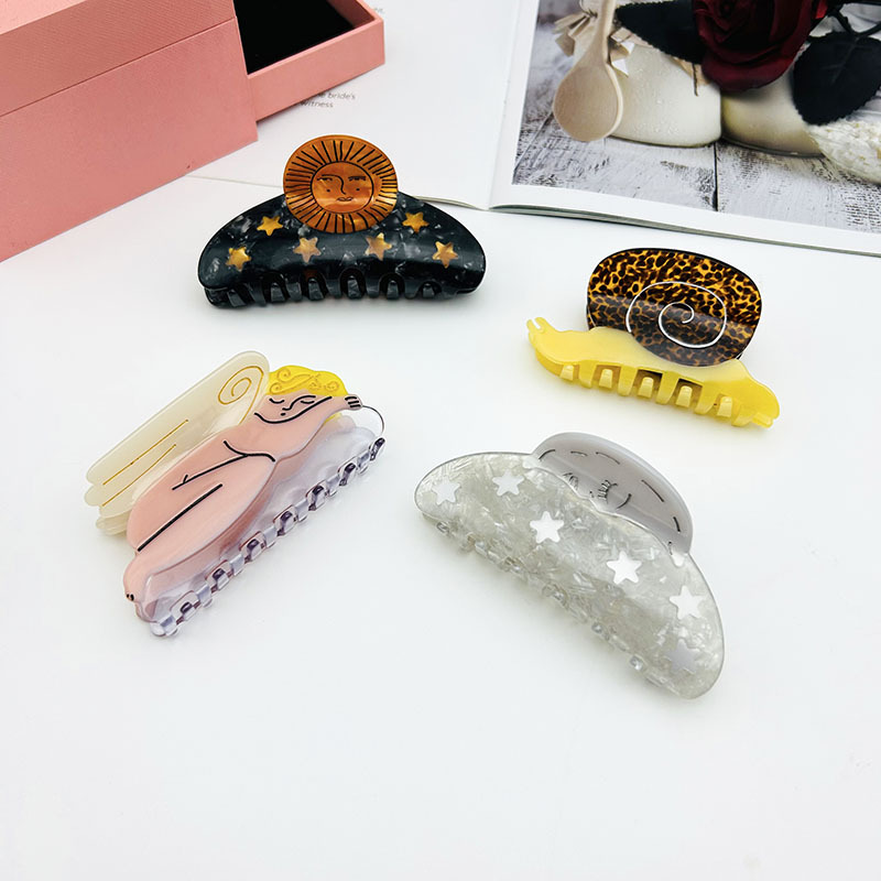 1 Pcs women's Hair claws Flowe - Hair Care Luxury Brands review and price